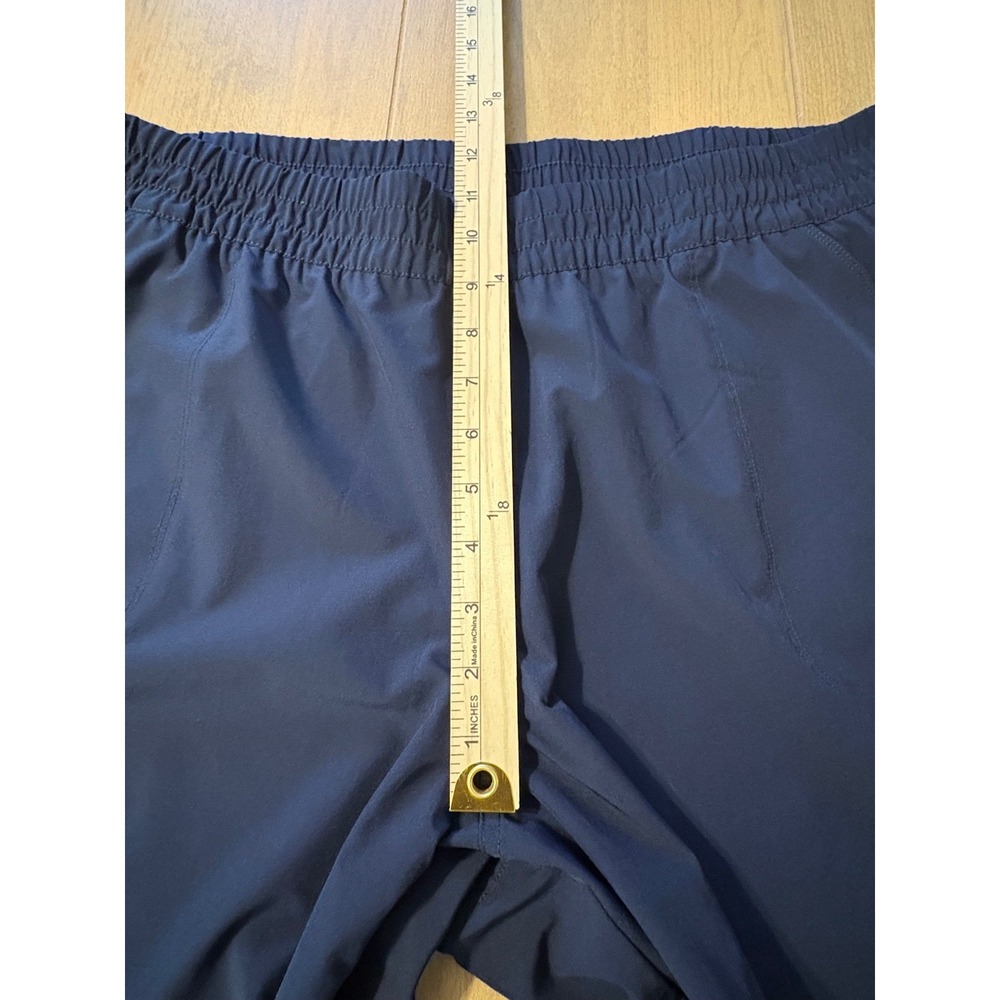 T by Talbots Crop Pants Womens XLP Navy Blue Tie Hem Elastic Waist Capris Active - Picture 8 of 10